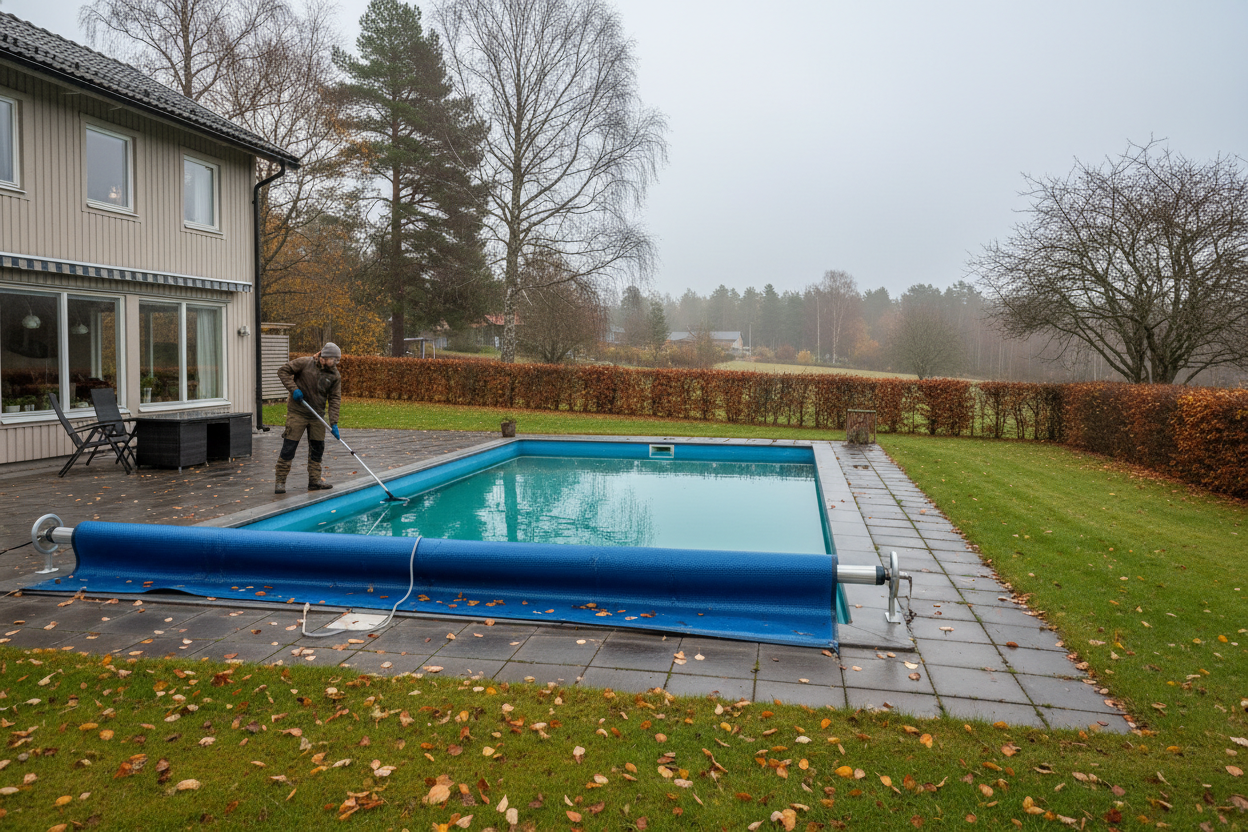 Vinterstängning av pool