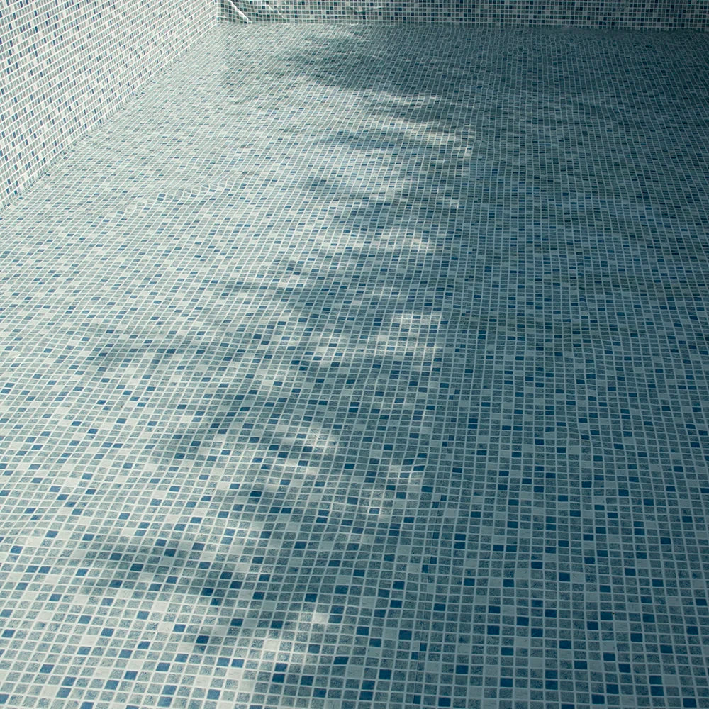 Liner Mosaik Grå/Blå 0,75 mm tjock med snap-in list