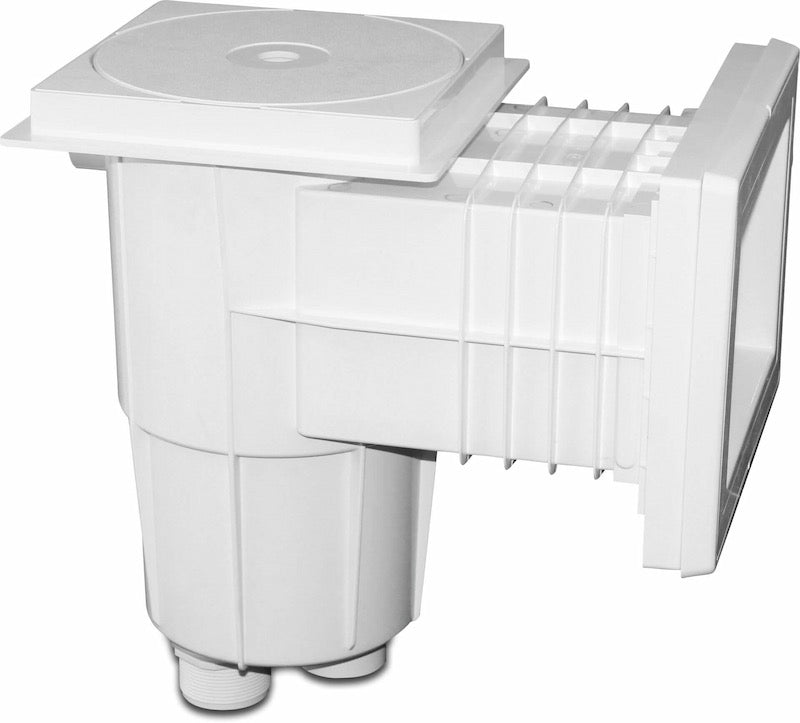 Flotide Skimmer ABS 50 mm x 2" limsockel x utvändig gänga vit rektangulär type Standard