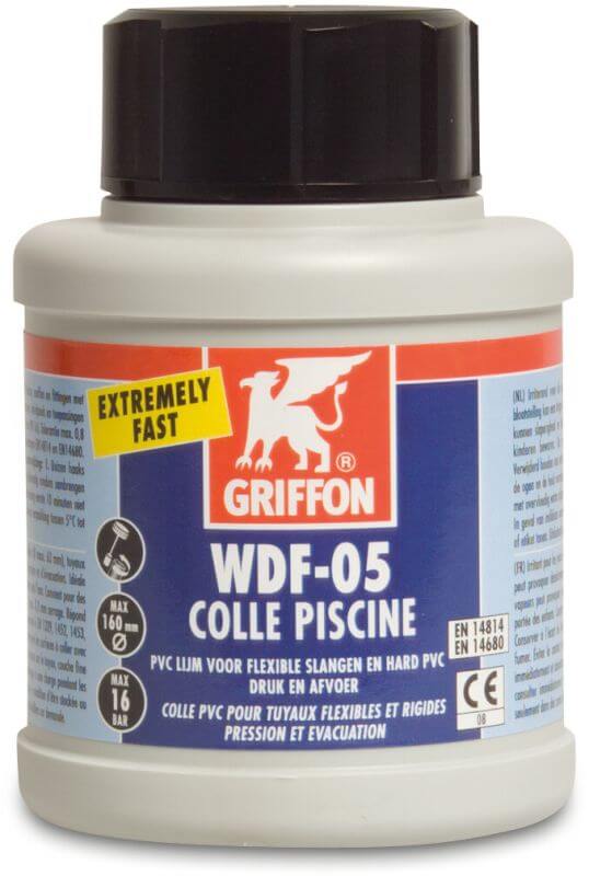 Griffon PVC lim 0,25L med borste WRAS type WDF-05